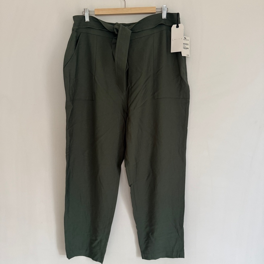Leith Woman Trousers Pants Green Size XL